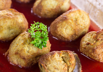 Gefilte fish on a platter