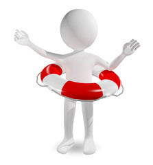 man with a life ring