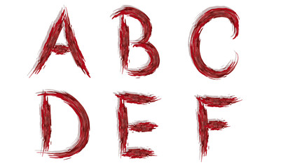 Alphabet - bloody letters