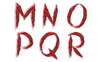 Alphabet - bloody letters