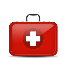 Red First Aid kit. Illustration