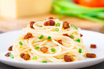 Pasta with bacon