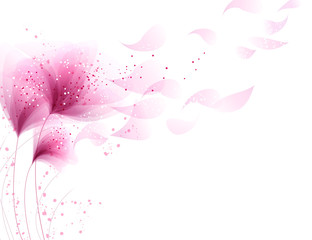 Fototapety  tło wektor z różowymi kwiatami