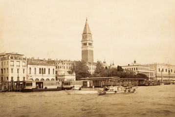 vintage image of old buildings