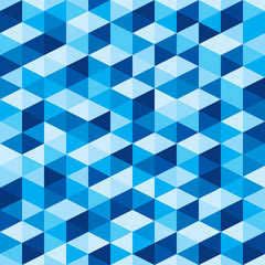 Abstract Geometric Background - Seamless Blue Pattern