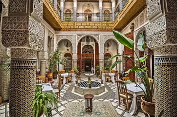Keuken spatwand met foto Marokkaans interieur © luisapuccini