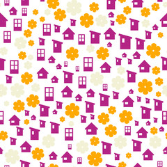 the house in the garden background