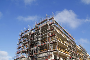 Construction site of modern building