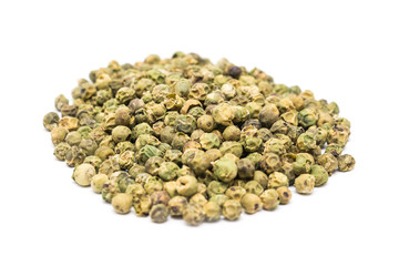 Whole Green Pepper On White Background