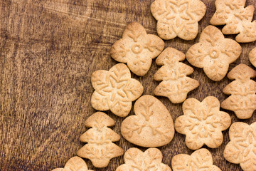 Homemade various gingerbread cookies