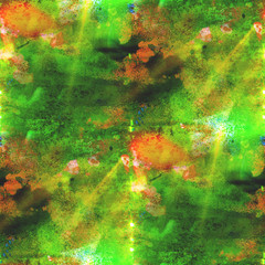 Obraz na płótnie Canvas abstract color seamless background green, yellow watercolor wate