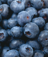 blueberries in a wooden bowl