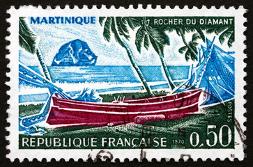 Postage stamp France 1970 Diamond Rock, Martinique