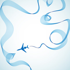 airplane, vector abstract background