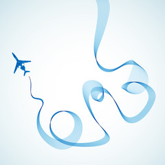 airplane, vector abstract background