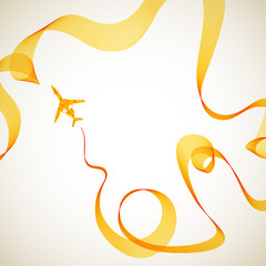 airplane, vector abstract background