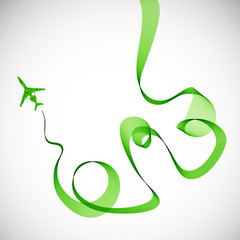 airplane, vector abstract background