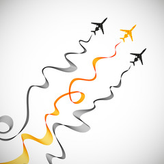 airplane, vector abstract background