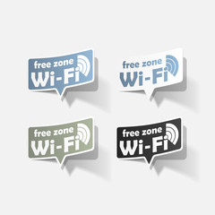 Free Zone wi-fi, sticker