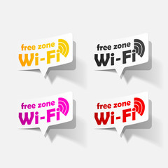 Free Zone wi-fi, sticker