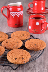 Biscuits with chocolate drops