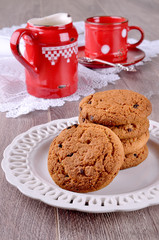 Biscuits with chocolate drops