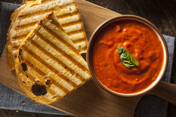 Grilled Cheese Sandwich with Tomato Soup