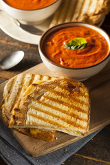 Grilled Cheese Sandwich with Tomato Soup