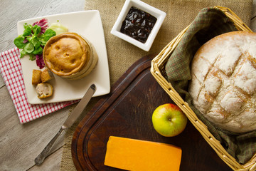 Ploughman's Lunch Spread from above