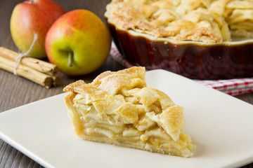 Slice of apple pie