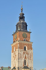 Fototapeta na wymiar Wieża ratuszowa w Krakowie