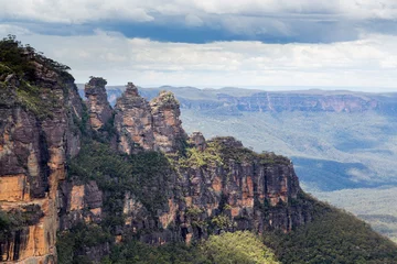Wall murals Three Sisters Three Sisters in Blue Mountains Australia