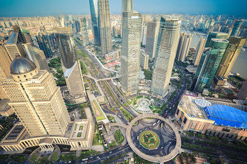 a bird's eye view of shanghai midtown
