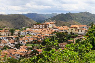 Fototapeta na wymiar Panoramic view of Ouro Preto, Brazil