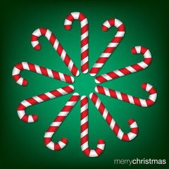 Candy cane Christmas card in vector format.