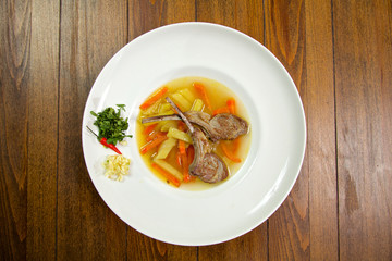 Food in the restaurant