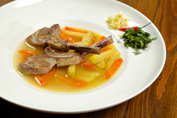 Food in the restaurant