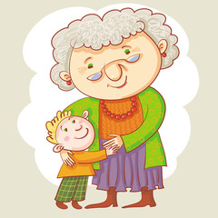 Grandma And Grandson.