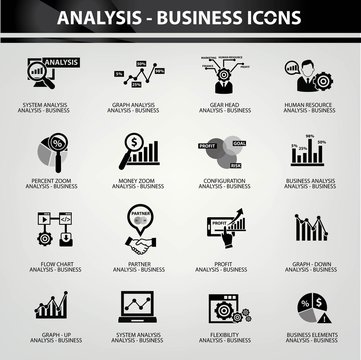 Business Analysis concept icons,vector