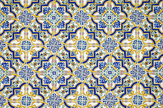 Typical andalusian tiled wall