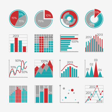 Infographic elements for business report