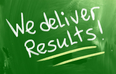 We Deliver Results Concept