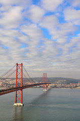 Bridge of 25th April in Lisbon