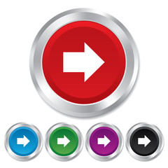 Arrow sign icon. Next button. Navigation symbol
