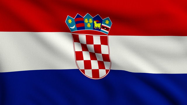 Flag of Croatia looping
