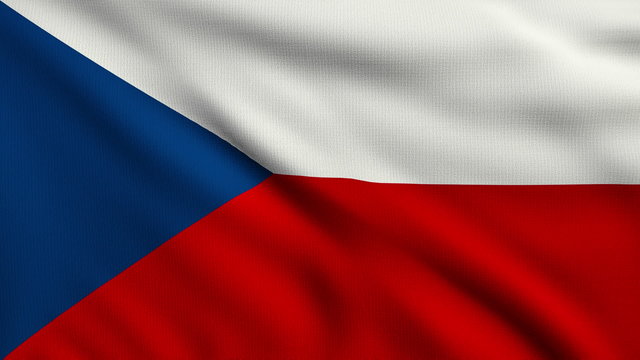 Flag of Czech Republic looping