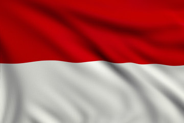 Fototapeta na wymiar Flag of Indonesia
