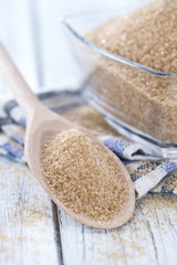 Wooden Spoon with Brown Sugar
