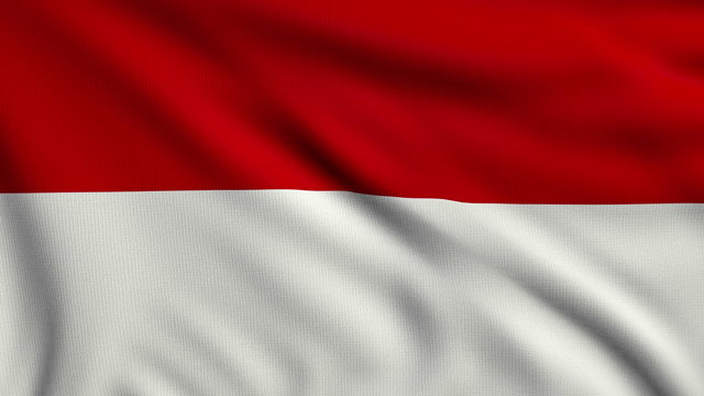 Flag of Indonesia looping