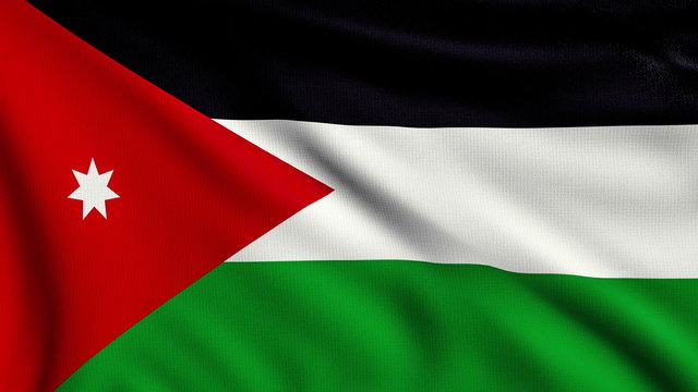 Flag of Jordan looping